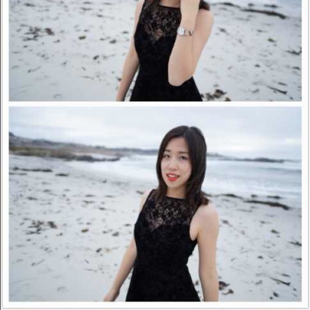 Black lace dress with sexy back